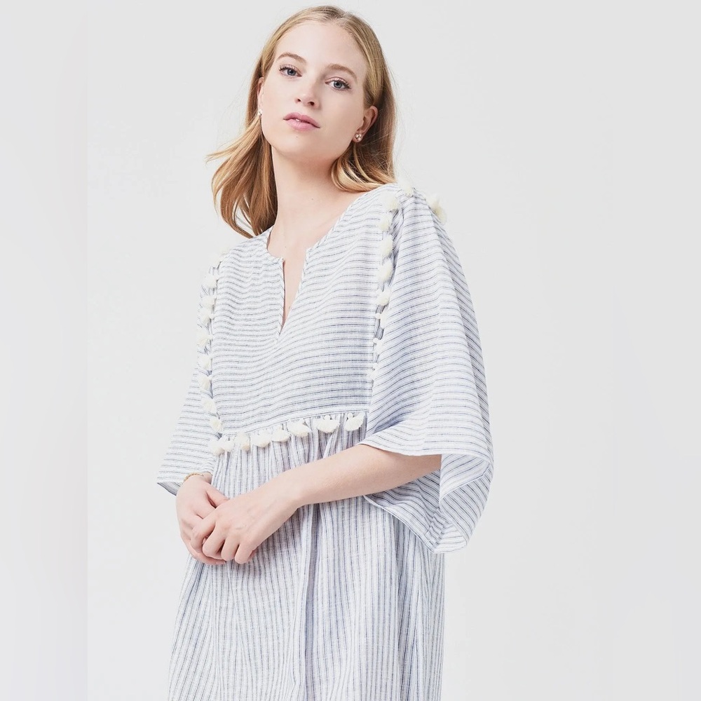 Tory Burch STRIPE MIDI CAFTAN